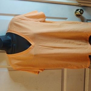 a.n.a. A New Approach Orange Vneck Tshirt
